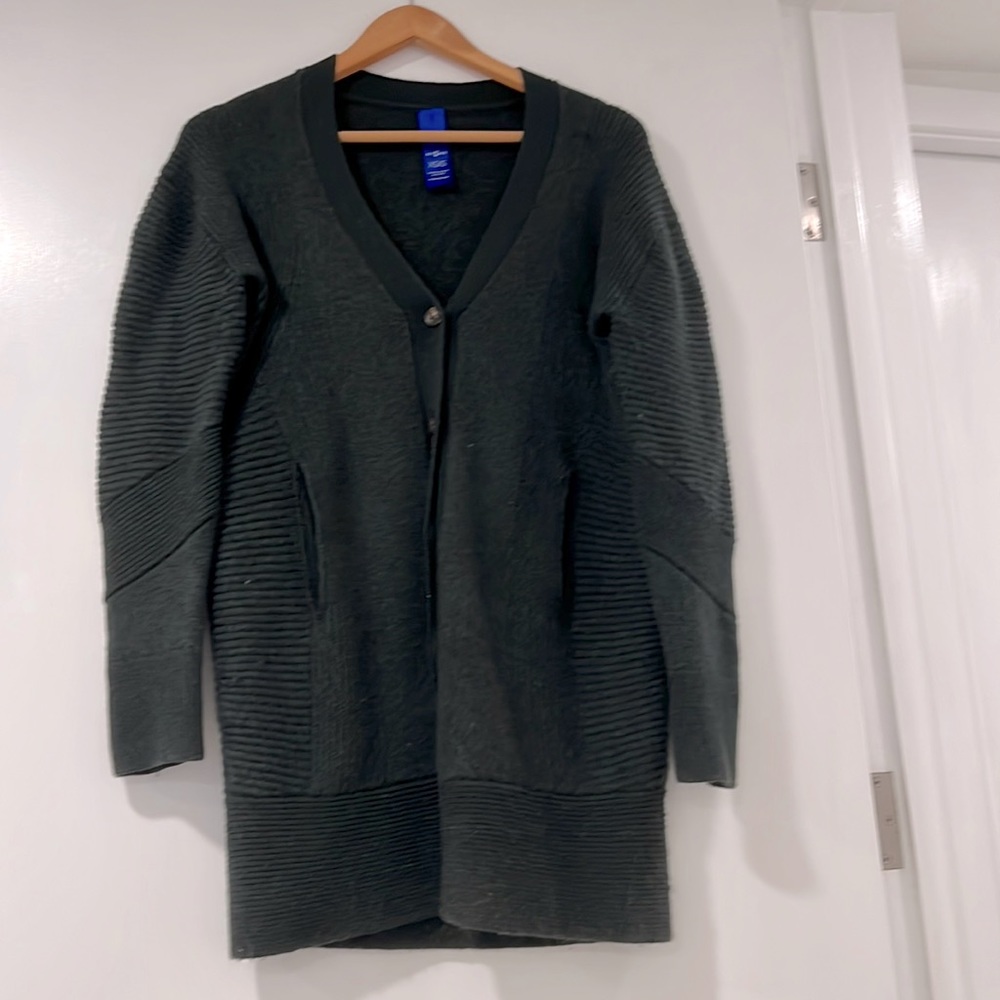 Womens long woolen cosy winter sweater cardigan